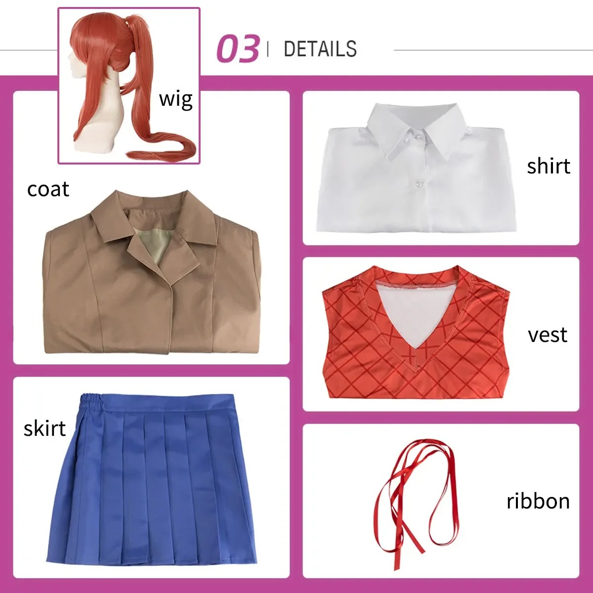 Summer Vacation Clothing Men - 애니메이션 도키 도키 문학 클럽 모니카