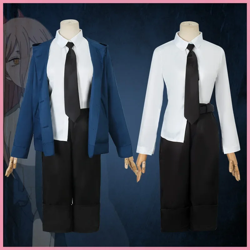 Summer Vacation Clothing Men - 파워 코스프레 체인소맨 의상 블루 재킷