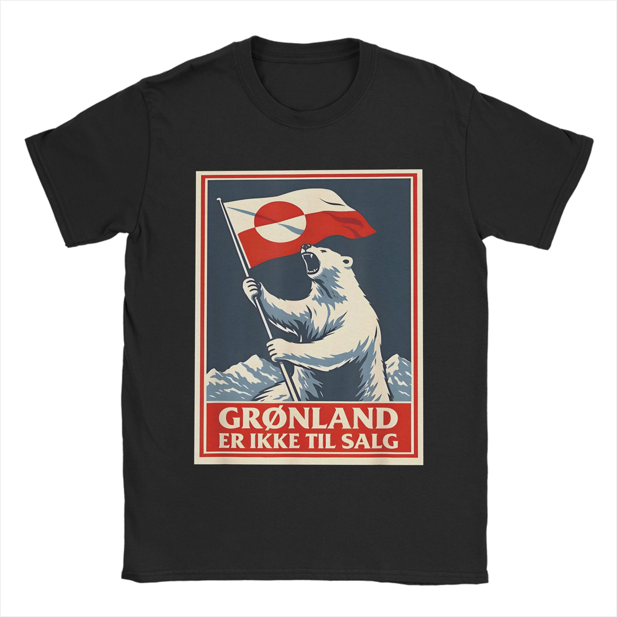 Summer Away Clothing - 재미있는 나는 그린란드 국기 곰 티셔츠를