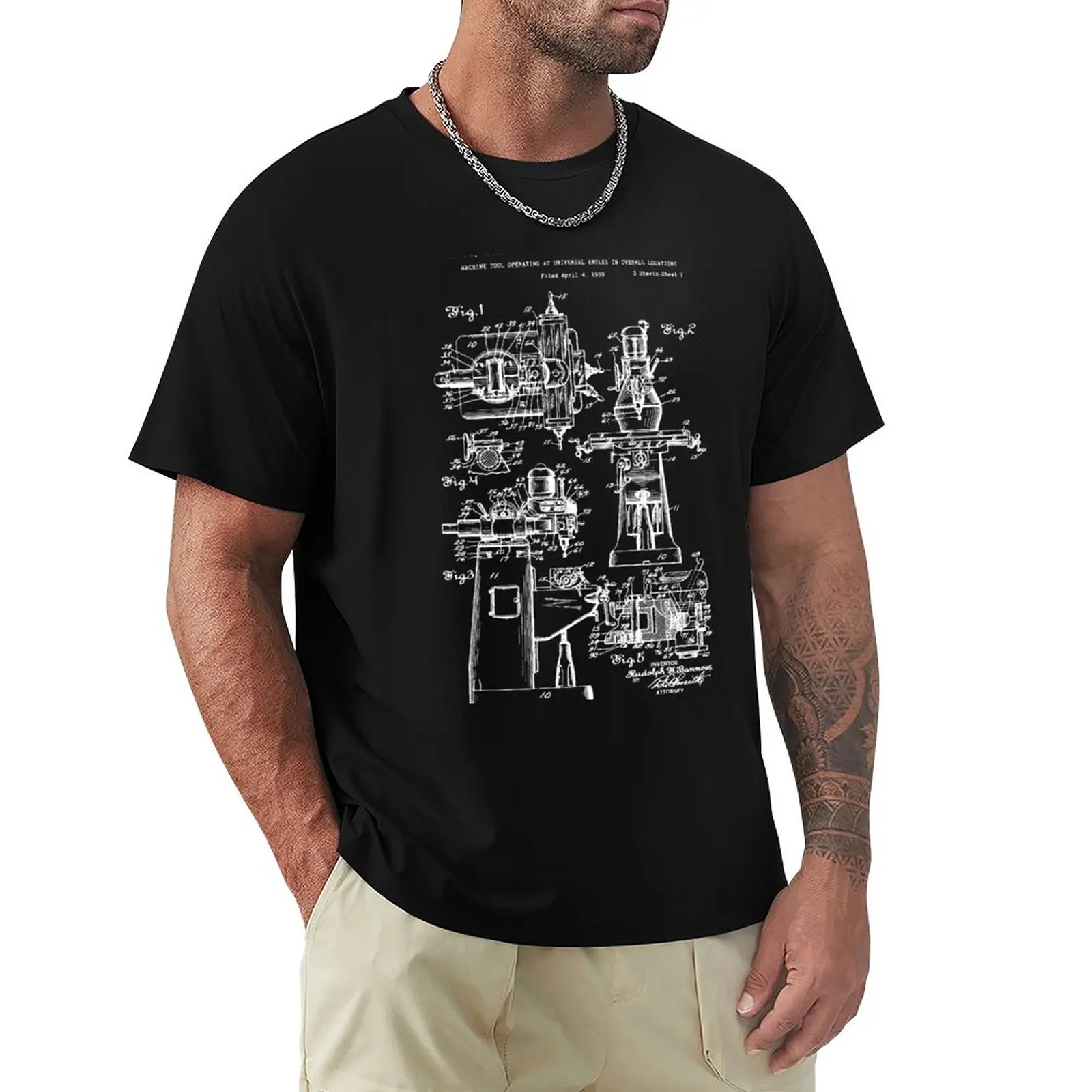 Summer Clothing Aesthetic - 브리지포트 밀링 머신 특허 1942 티셔츠,