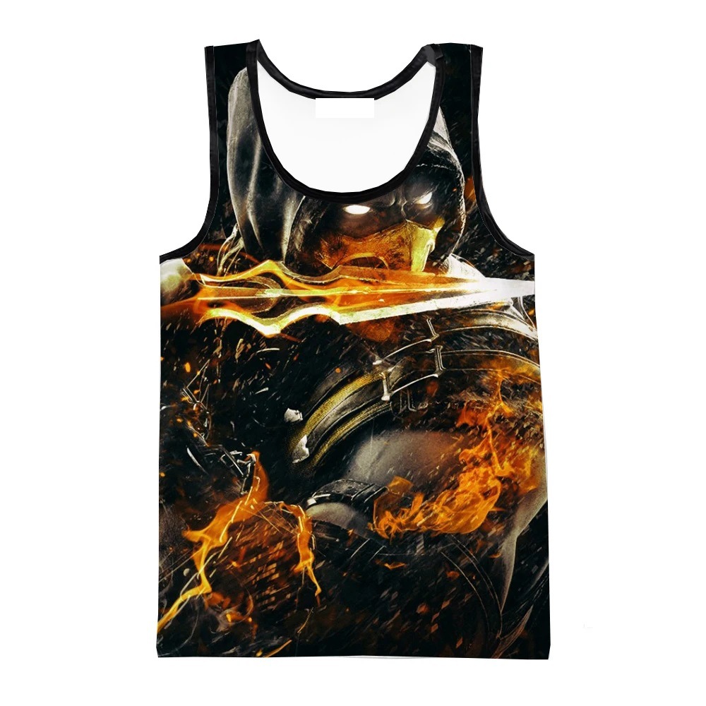 Mortal Kombat 게임 3D 프린트 탱크 탑 남 - Summer Games Clothing 리뷰 및 가격