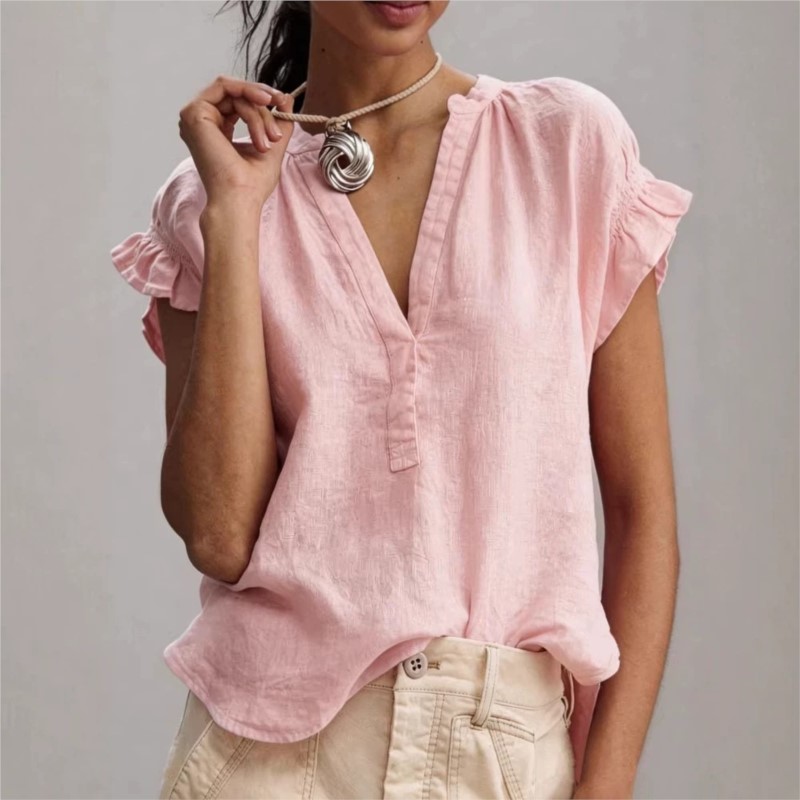 여성 블라우스 2026 봄 여름 신상 보헤미안 캐주얼  - Summer Linen Clothing For Women 리뷰 및 가격