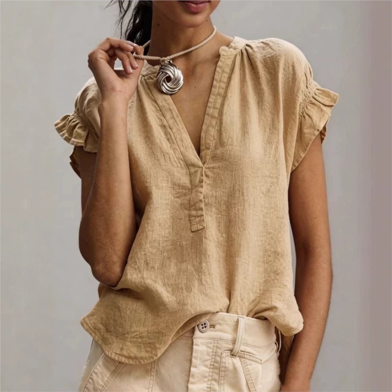 여성 블라우스 2026 봄 여름 신상 보헤미안 캐주얼  - Summer Linen Clothing For Women 리뷰 및 가격
