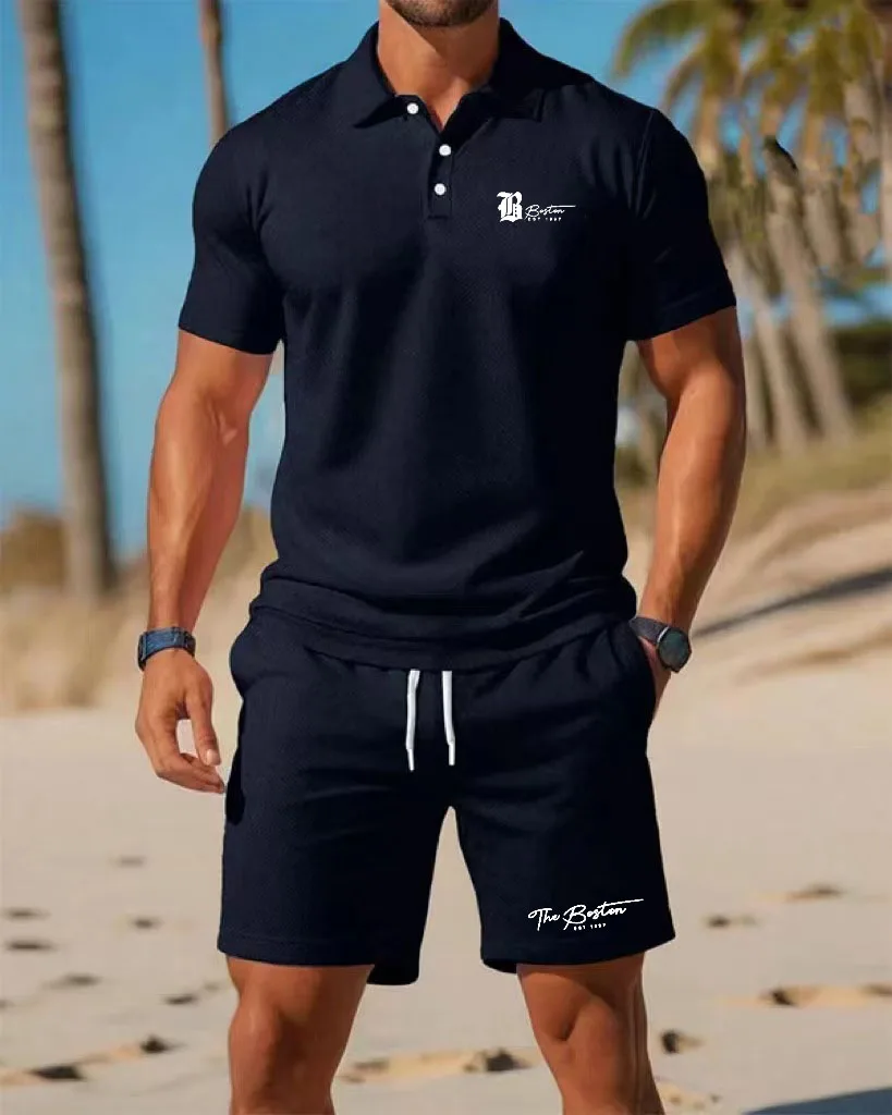 여름 신작 남성용 폴로 셔츠 세트 캐주얼 스포티하고 멋 - Summer Clothing Men Fashion 리뷰 및 가격