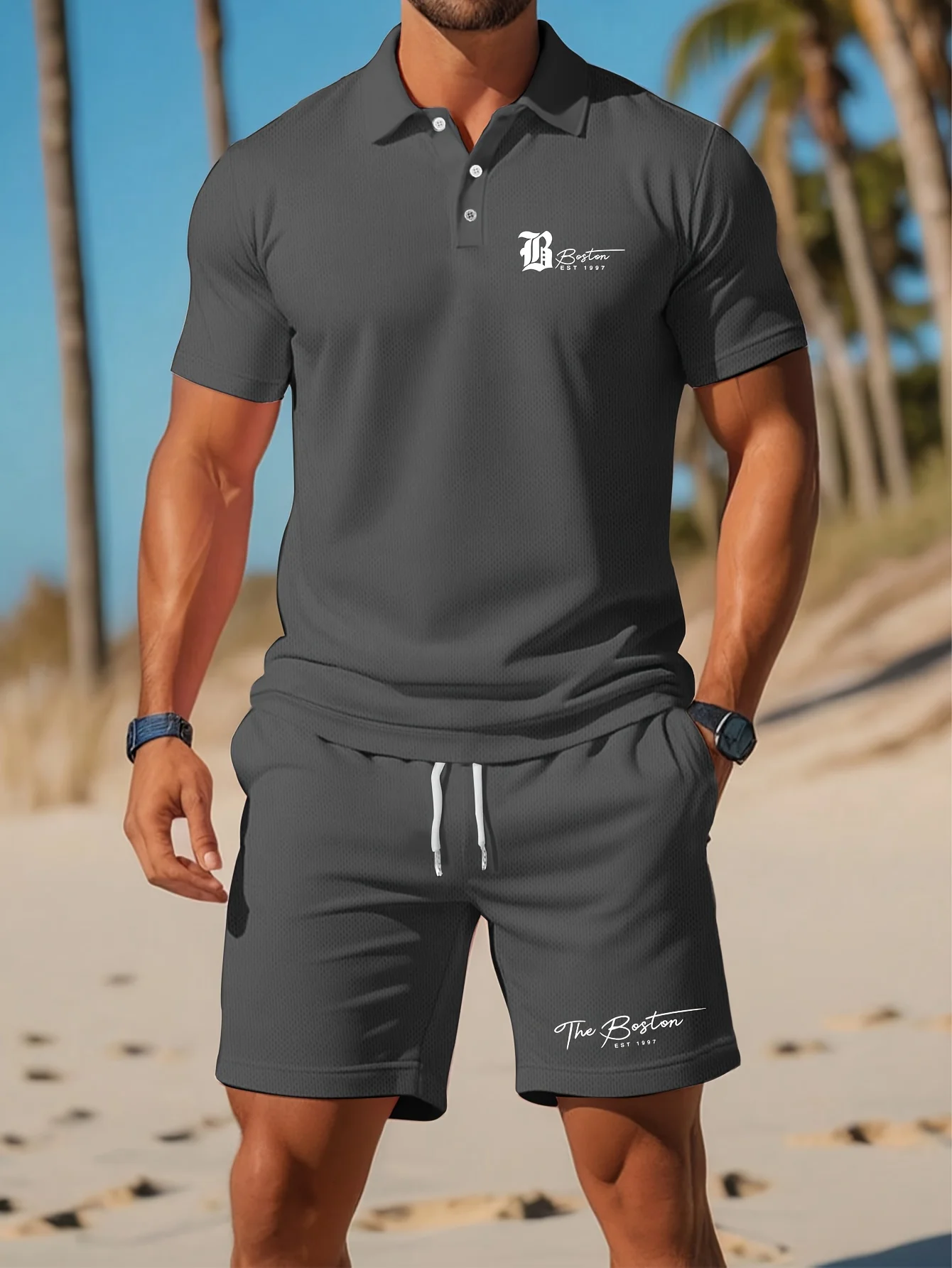 여름 신작 남성용 폴로 셔츠 세트 캐주얼 스포티하고 멋 - Summer Clothing Men Fashion 리뷰 및 가격