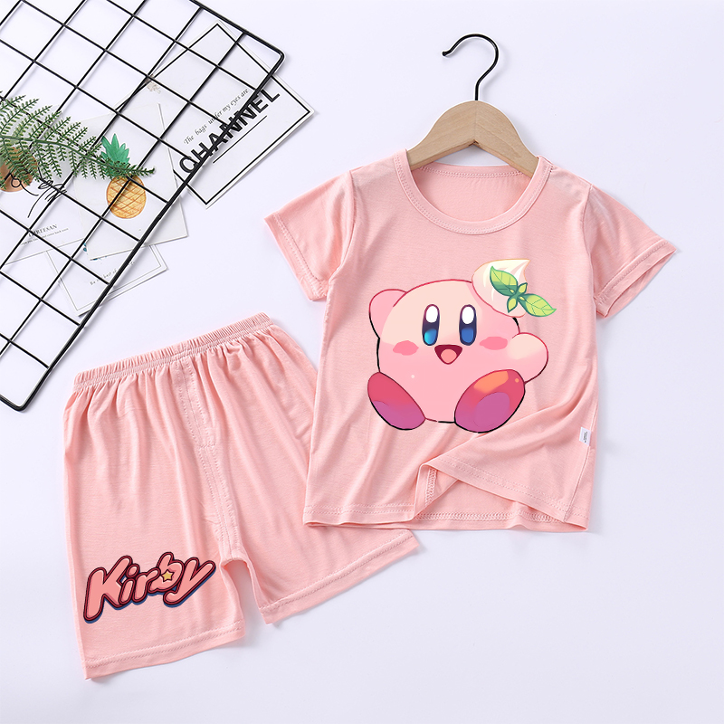 새로운 키르비 소녀 잠옷 카와이 만화 잠옷 세트 어린이 - Summer Clothing Baby Girl 리뷰 및 가격