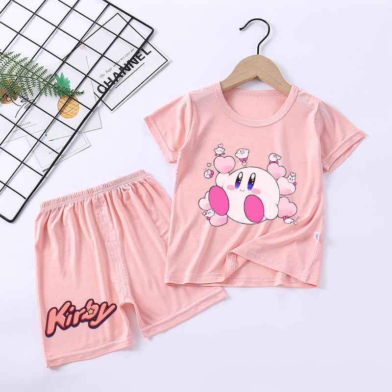 새로운 키르비 소녀 잠옷 카와이 만화 잠옷 세트 어린이 - Summer Clothing Baby Girl 리뷰 및 가격
