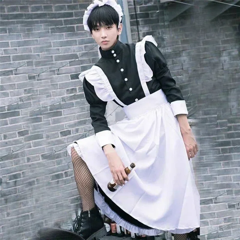 2025 할로윈 여성 메이드 복장 롱 드레스 앞치마 드 - Summer Vacation Clothing Men 리뷰 및 가격