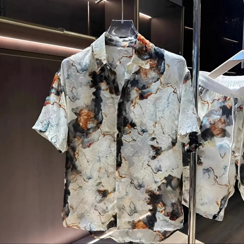 세련되고 캐주얼한 남성용 신상 고급 트렌디 프린트 반바 - Summer Clothing Men Fashion 리뷰 및 가격