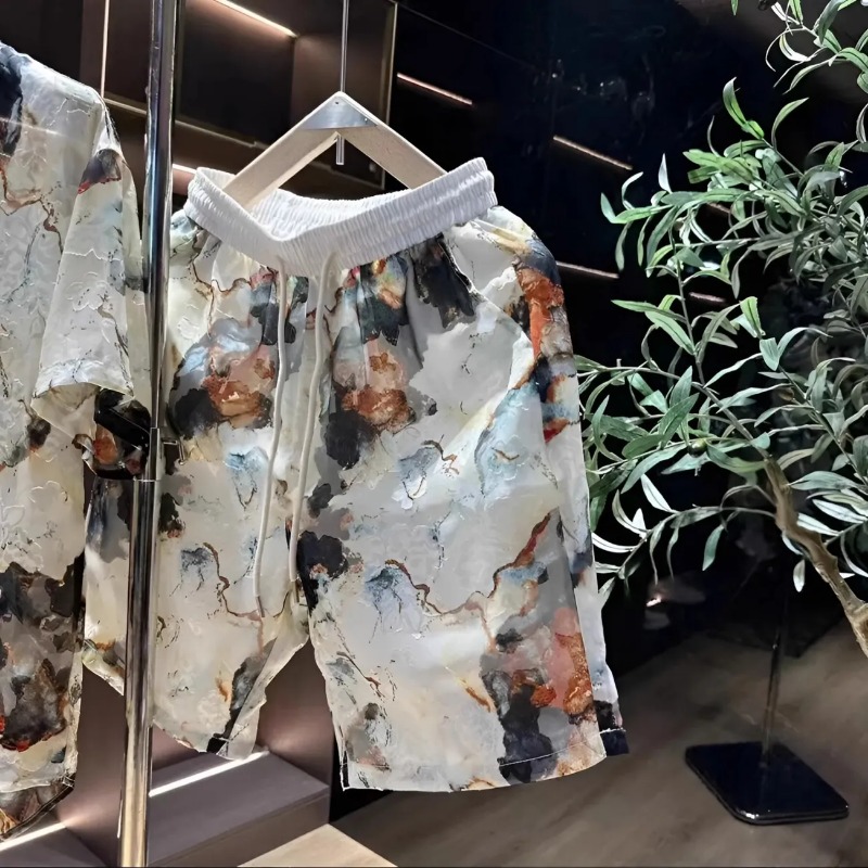세련되고 캐주얼한 남성용 신상 고급 트렌디 프린트 반바 - Summer Clothing Men Fashion 리뷰 및 가격