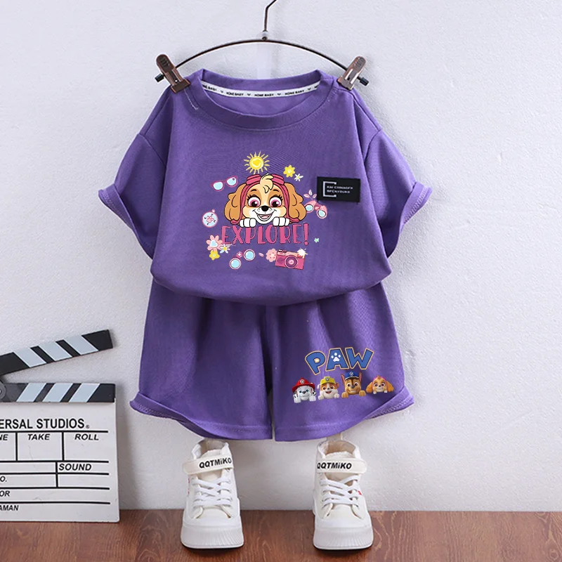 2피스 퍼피파트롤 티셔츠 체이스 스카이 아동용 반팔 반 - Summer Clothing Baby Girl 리뷰 및 가격