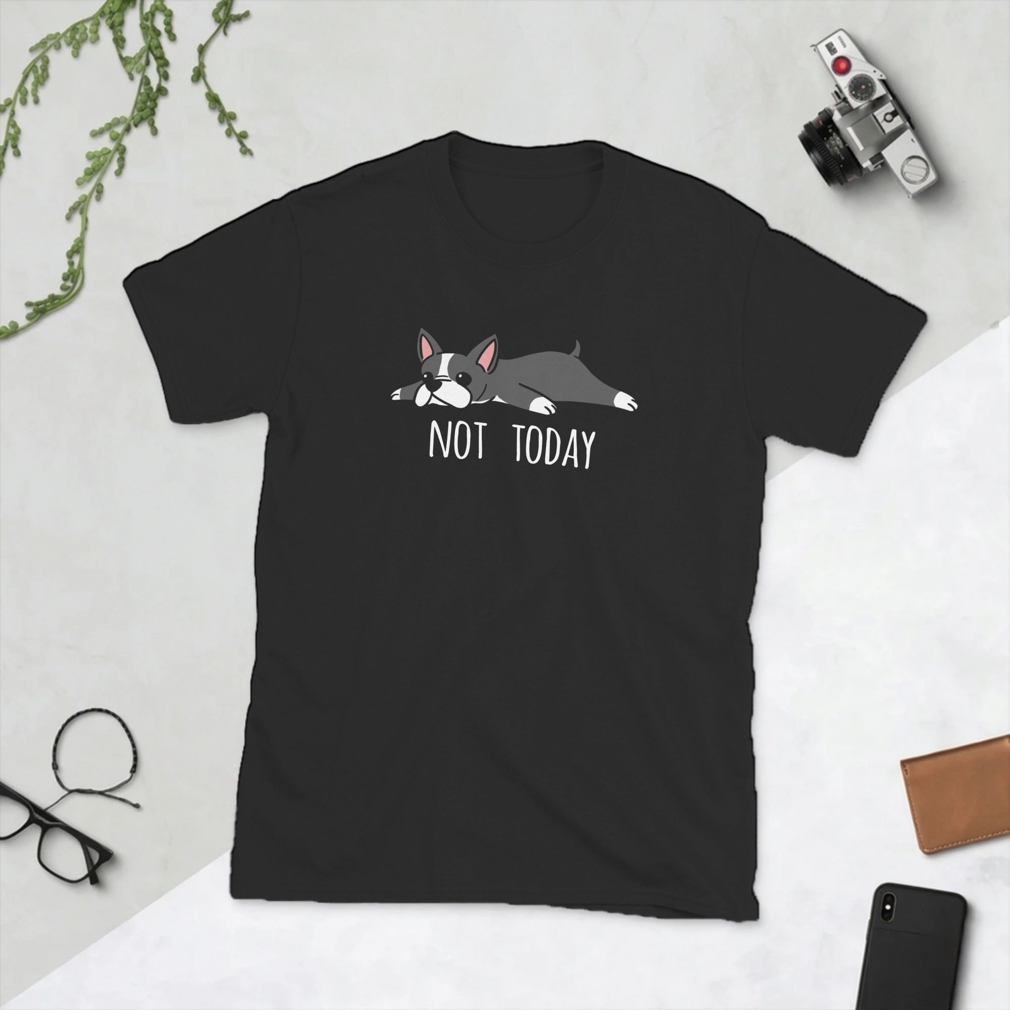재미있는 Not Today 보스턴 테리어 개 남성 티셔 - Summer Clothing Ideas 리뷰 및 가격