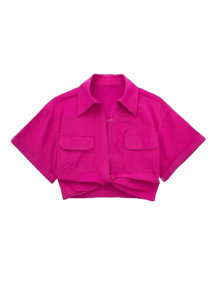 여름 신상 여성 패션 앞 매듭 탄성 린넨 크롭 셔츠 빈 - Crop Blouse Linen 리뷰 및 가격