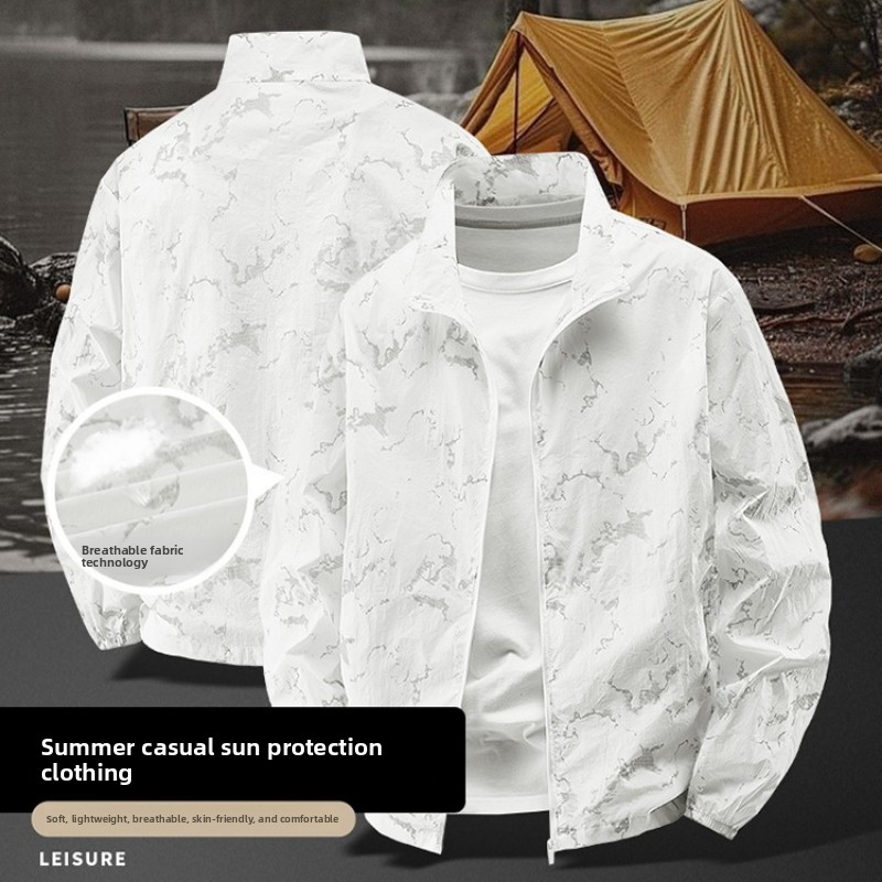 남성용 스탠드 칼라 자외선 차단 재킷 운동복 여름 야외 - Summer Uv Clothing 리뷰 및 가격