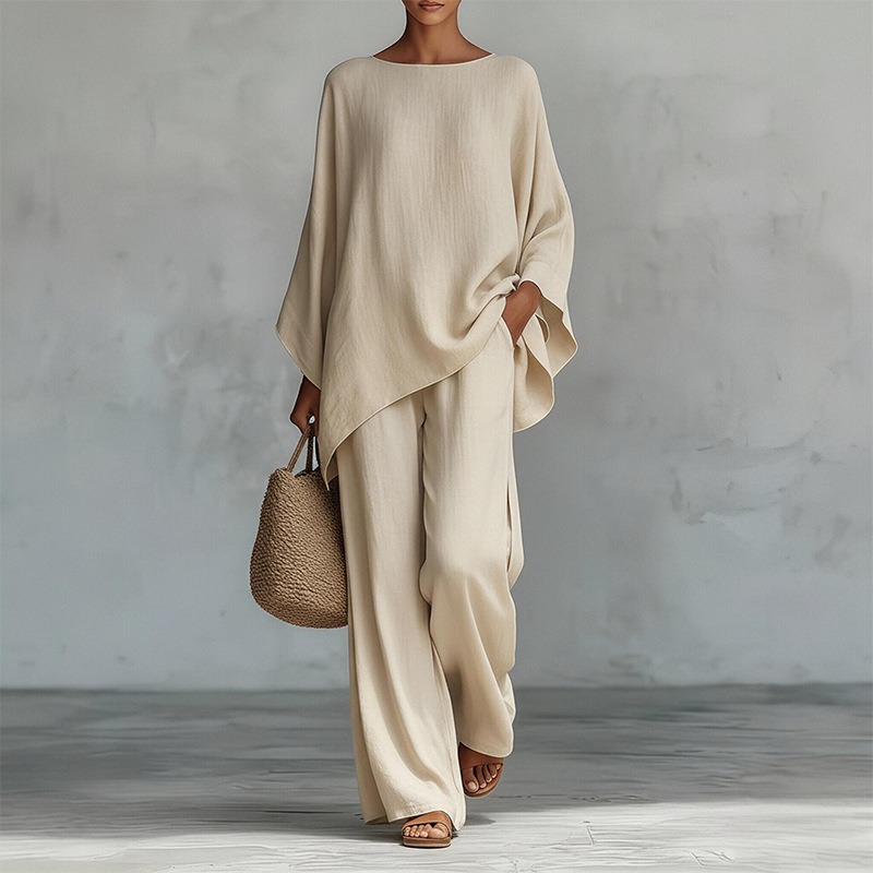 봄 신상 패션 린넨 루즈핏 긴팔 와이드 팬츠 투피스 세 - Summer Linen Clothing For Women 리뷰 및 가격