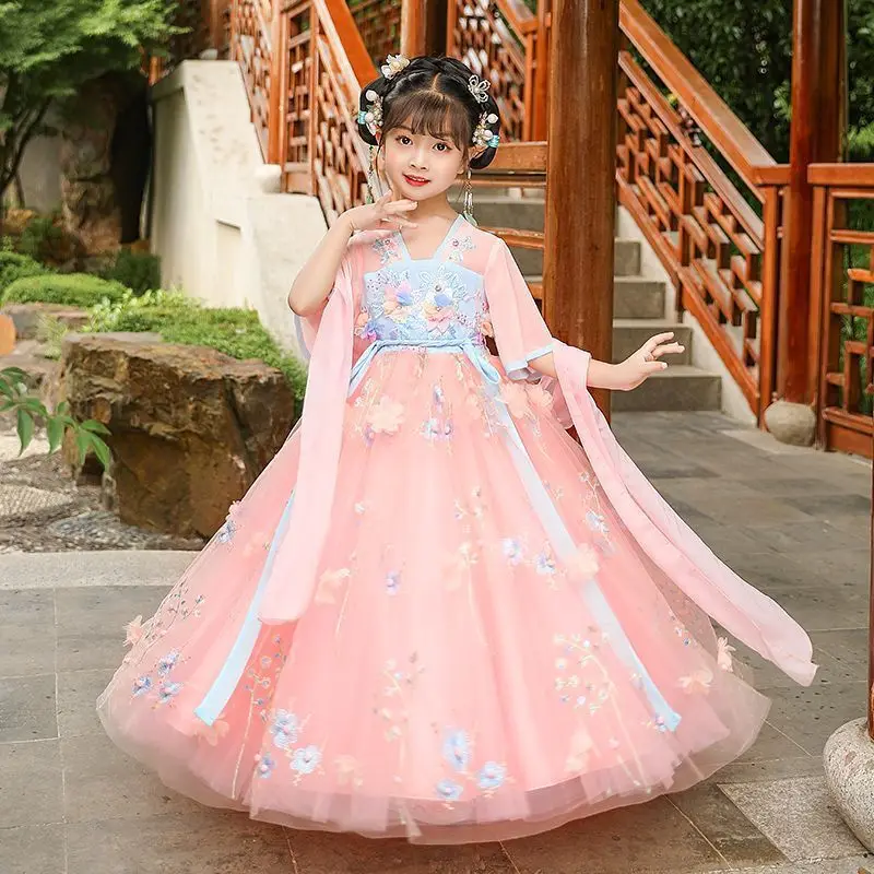 여름 어린이 Hanfu 드레스 공주 의상 어린이 파티  - Summer Clothing Baby Girl 리뷰 및 가격